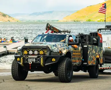 Dodge 5500 Work Truck with Winch Hitch Receiver